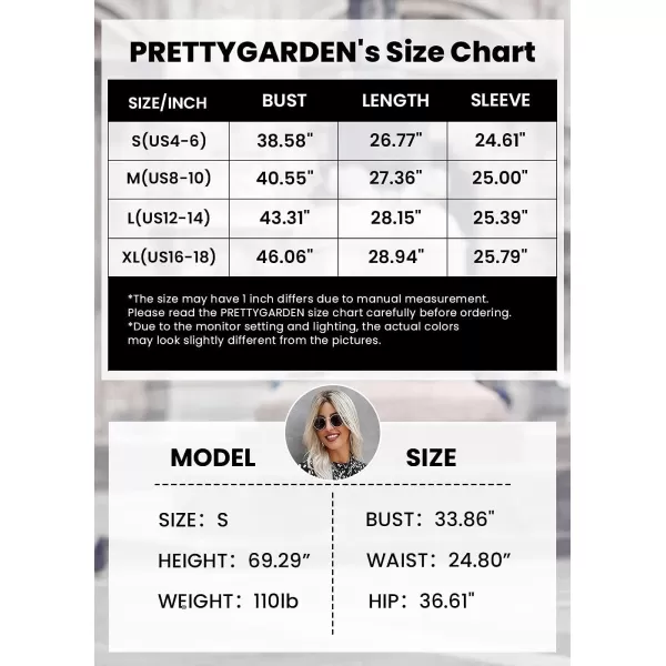 imagePRETTYGARDEN Womens Summer Loose Chiffon Blouse Mesh Long Sleeve Casual Round Neck Peplum TopsBrown Black