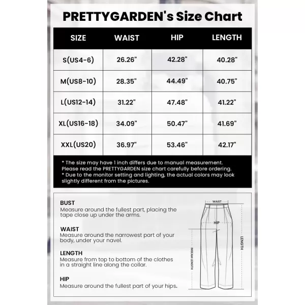 imagePRETTYGARDEN Womens Summer Work Pants Elastic High Waisted Straight Leg Business Casual Dressy Trousers Slacks with PocketsPink