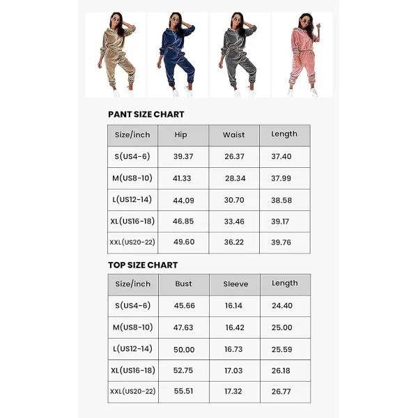 imagePRETTYGARDEN Womens Velour Tracksuits Set Hooded Pullover Sweatpants Long Sleeve 2 Piece Joggers OutfitsPink