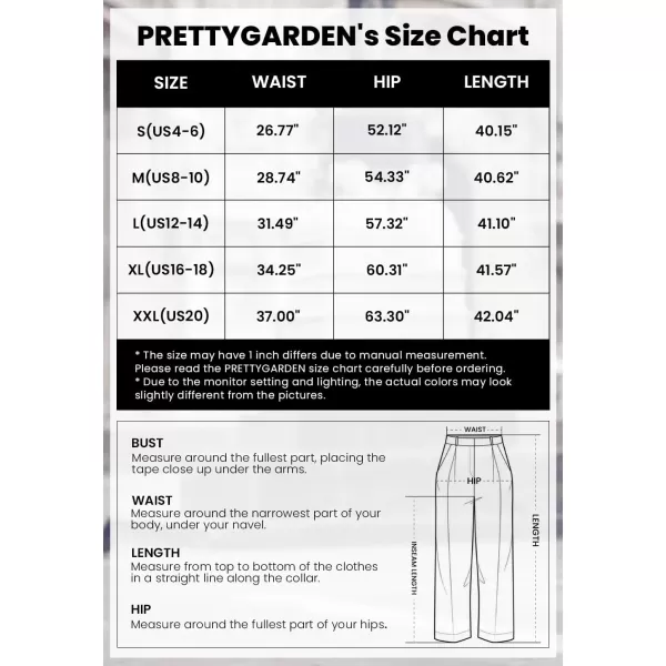 imagePRETTYGARDEN Womens Wide Leg Work Pants Business Casual High Waisted Loose Palazzo Trouser Summer ClothesCamel