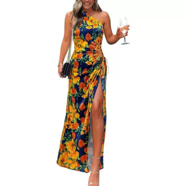 Floral Navy Orange