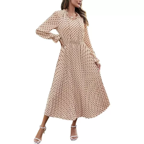 Apricot Brown Floral