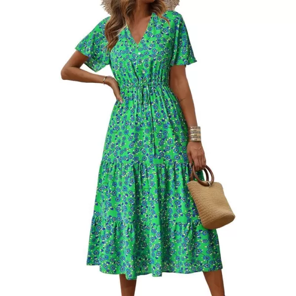 Green Blue Floral