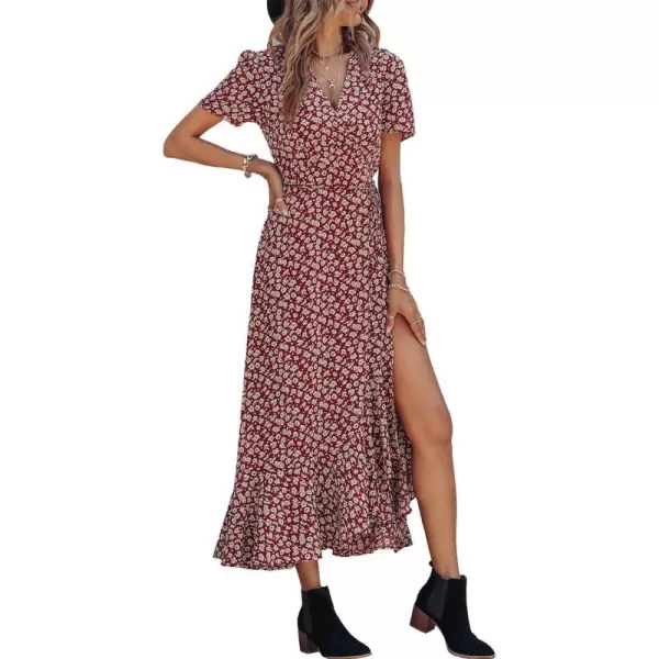 Wine Red Floral