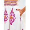 imagePRETTYGARDEN Summer Dress for Women 2025 Floral Sundress Spaghetti Strap Flowy Beach Vacation Boho Maxi DressesWhite Rose Red Floral