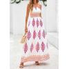 imagePRETTYGARDEN Summer Dress for Women 2025 Floral Sundress Spaghetti Strap Flowy Beach Vacation Boho Maxi DressesWhite Rose Red Floral
