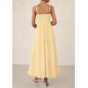 imagePRETTYGARDEN Womens Smocked Maxi Dresses 2025 Summer Beach Sundress Casual Spaghetti Strap Swing A Line Long Flowy DressBeige