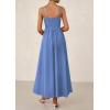 imagePRETTYGARDEN Womens Smocked Maxi Dresses 2025 Summer Beach Sundress Casual Spaghetti Strap Swing A Line Long Flowy DressBlue