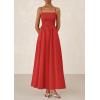 imagePRETTYGARDEN Womens Smocked Maxi Dresses 2025 Summer Beach Sundress Casual Spaghetti Strap Swing A Line Long Flowy DressRed