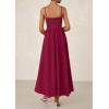 imagePRETTYGARDEN Womens Smocked Maxi Dresses 2025 Summer Beach Sundress Casual Spaghetti Strap Swing A Line Long Flowy DressWine Red