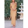 imagePRETTYGARDEN Womens Summer Long Formal Wedding Guest Dress Sleeveless Ruffle Cocktail Party Maxi Bodycon DressesApricot