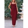 imagePRETTYGARDEN Womens Summer Long Formal Wedding Guest Dress Sleeveless Ruffle Cocktail Party Maxi Bodycon DressesDark Wine Red