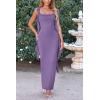 imagePRETTYGARDEN Womens Summer Long Formal Wedding Guest Dress Sleeveless Ruffle Cocktail Party Maxi Bodycon DressesDusty Violet