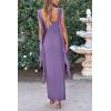 imagePRETTYGARDEN Womens Summer Long Formal Wedding Guest Dress Sleeveless Ruffle Cocktail Party Maxi Bodycon DressesDusty Violet