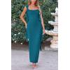 imagePRETTYGARDEN Womens Summer Long Formal Wedding Guest Dress Sleeveless Ruffle Cocktail Party Maxi Bodycon DressesLake Blue