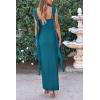 imagePRETTYGARDEN Womens Summer Long Formal Wedding Guest Dress Sleeveless Ruffle Cocktail Party Maxi Bodycon DressesLake Blue