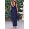 imagePRETTYGARDEN Womens Summer Long Formal Wedding Guest Dress Sleeveless Ruffle Cocktail Party Maxi Bodycon DressesNavy