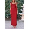 imagePRETTYGARDEN Womens Summer Long Formal Wedding Guest Dress Sleeveless Ruffle Cocktail Party Maxi Bodycon DressesRed