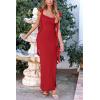 imagePRETTYGARDEN Womens Summer Long Formal Wedding Guest Dress Sleeveless Ruffle Cocktail Party Maxi Bodycon DressesRed