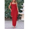 imagePRETTYGARDEN Womens Summer Long Formal Wedding Guest Dress Sleeveless Ruffle Cocktail Party Maxi Bodycon DressesRed