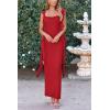 imagePRETTYGARDEN Womens Summer Long Formal Wedding Guest Dress Sleeveless Ruffle Cocktail Party Maxi Bodycon DressesRed