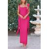 imagePRETTYGARDEN Womens Summer Long Formal Wedding Guest Dress Sleeveless Ruffle Cocktail Party Maxi Bodycon DressesRose Red
