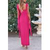 imagePRETTYGARDEN Womens Summer Long Formal Wedding Guest Dress Sleeveless Ruffle Cocktail Party Maxi Bodycon DressesRose Red