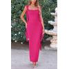 imagePRETTYGARDEN Womens Summer Long Formal Wedding Guest Dress Sleeveless Ruffle Cocktail Party Maxi Bodycon DressesRose Red
