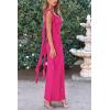 imagePRETTYGARDEN Womens Summer Long Formal Wedding Guest Dress Sleeveless Ruffle Cocktail Party Maxi Bodycon DressesRose Red