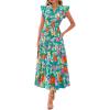 Floral Green Orange
