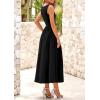 imagePRETTYGARDEN Womens Maxi Sundress Casual Summer 2025 Sleeveless Asymmetrical Drop Waist Patchwork Long Flowy Tank DressesBlack
