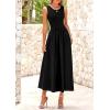 imagePRETTYGARDEN Womens Maxi Sundress Casual Summer 2025 Sleeveless Asymmetrical Drop Waist Patchwork Long Flowy Tank DressesBlack