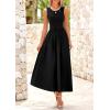 imagePRETTYGARDEN Womens Maxi Sundress Casual Summer 2025 Sleeveless Asymmetrical Drop Waist Patchwork Long Flowy Tank DressesBlack
