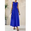 imagePRETTYGARDEN Womens Maxi Sundress Casual Summer 2025 Sleeveless Asymmetrical Drop Waist Patchwork Long Flowy Tank DressesBlue