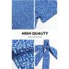 imagePRETTYGARDEN Womens Summer Floral Boho Dress Wrap V Neck Short Sleeve Ruffle ALine Flowy Maxi Wedding Guest DressesBlue Floral