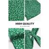 imagePRETTYGARDEN Womens Summer Floral Boho Dress Wrap V Neck Short Sleeve Ruffle ALine Flowy Maxi Wedding Guest DressesGreen Floral