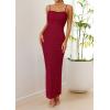 imagePRETTYGARDEN Womens Summer Wedding Guest Dress 2025 Spaghetti Strap Lace Floral Bodycon Formal Cocktail Evening Long DressesRed