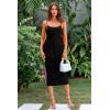 imagePRETTYGARDEN Womens 2025 Summer Sleeveless Bodycon Dress Textured Back Slit Sexy Cocktail Party Midi DressesBlack