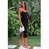 imagePRETTYGARDEN Womens 2025 Summer Sleeveless Bodycon Dress Textured Back Slit Sexy Cocktail Party Midi DressesBlack