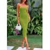 imagePRETTYGARDEN Womens 2025 Summer Sleeveless Bodycon Dress Textured Back Slit Sexy Cocktail Party Midi DressesFruit Green
