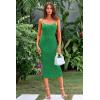 imagePRETTYGARDEN Womens 2025 Summer Sleeveless Bodycon Dress Textured Back Slit Sexy Cocktail Party Midi DressesGreen