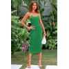 imagePRETTYGARDEN Womens 2025 Summer Sleeveless Bodycon Dress Textured Back Slit Sexy Cocktail Party Midi DressesGreen