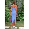 imagePRETTYGARDEN Womens 2025 Summer Sleeveless Bodycon Dress Textured Back Slit Sexy Cocktail Party Midi DressesLight Blue