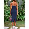 imagePRETTYGARDEN Womens 2025 Summer Sleeveless Bodycon Dress Textured Back Slit Sexy Cocktail Party Midi DressesNavy