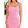 imagePRETTYGARDEN Womens 2025 Summer Sleeveless Bodycon Dress Textured Back Slit Sexy Cocktail Party Midi DressesPink