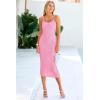 imagePRETTYGARDEN Womens 2025 Summer Sleeveless Bodycon Dress Textured Back Slit Sexy Cocktail Party Midi DressesPink