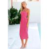 imagePRETTYGARDEN Womens 2025 Summer Sleeveless Bodycon Dress Textured Back Slit Sexy Cocktail Party Midi DressesRose Red