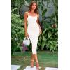 imagePRETTYGARDEN Womens 2025 Summer Sleeveless Bodycon Dress Textured Back Slit Sexy Cocktail Party Midi DressesWhite