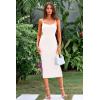imagePRETTYGARDEN Womens 2025 Summer Sleeveless Bodycon Dress Textured Back Slit Sexy Cocktail Party Midi DressesWhite