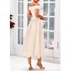imagePRETTYGARDEN Womens Summer Off Shoulder Sleeveless Midi Dress Cocktail A Line Flowy Wedding Guest Dresses with PocketsBeige